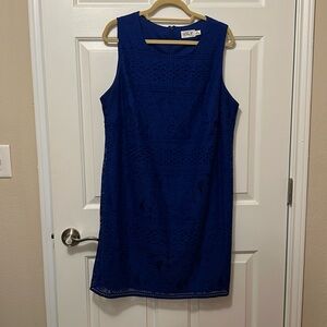Eliza J Lace Royal Blue dress with lining, size 16W